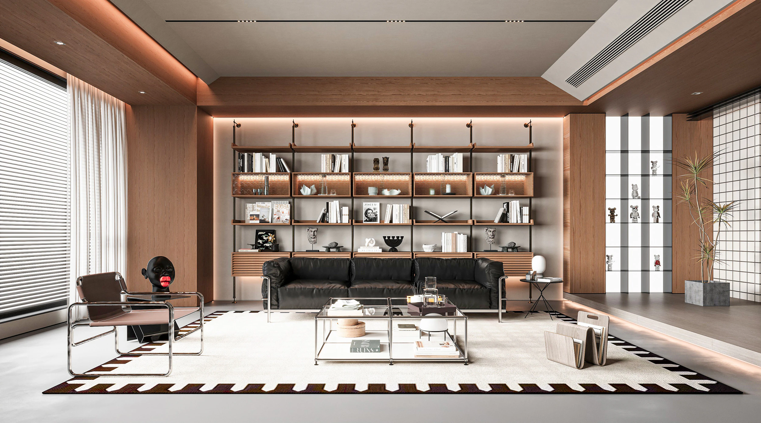 Modern living room 3D Model .c4d .max .obj .3ds .fbx .stl .blend 