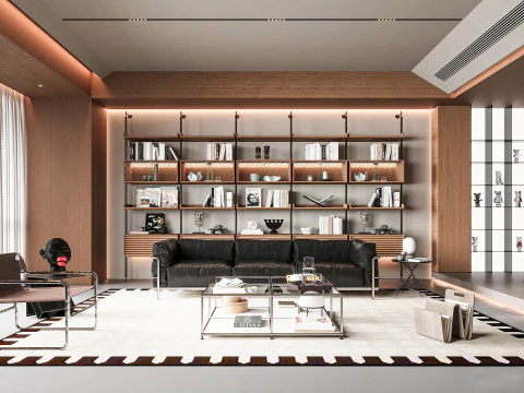 Nowoczesny salon Model 3D