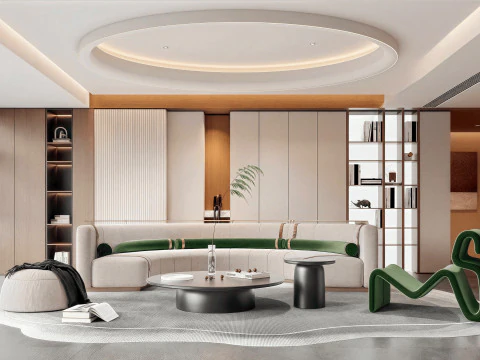 Modern oturma odası 3D Model