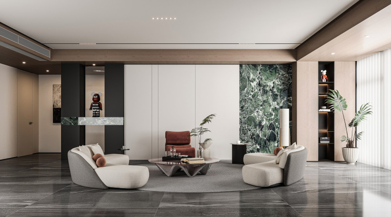 Modern living room Modèle 3D .c4d .max .obj .3ds .fbx .stl .blend