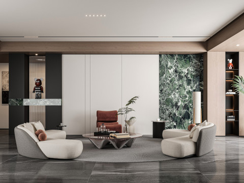 Modern living room 3D 모델