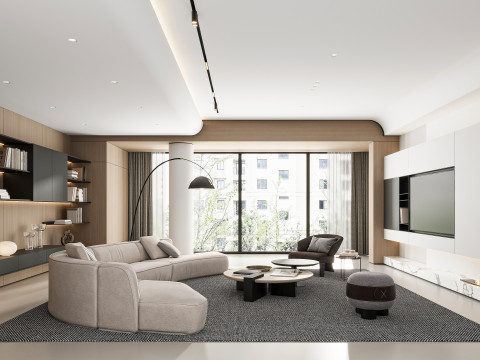 Modern living room 3D 모델