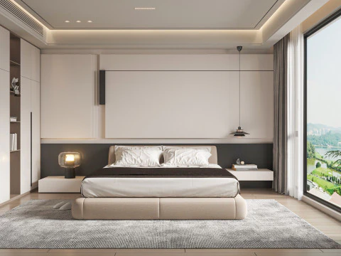 Modern bedroom 3D Model