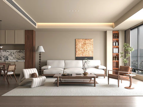 Soggiorno moderno Modello 3D