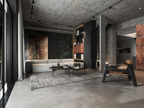 Modern living room 3D 모델
