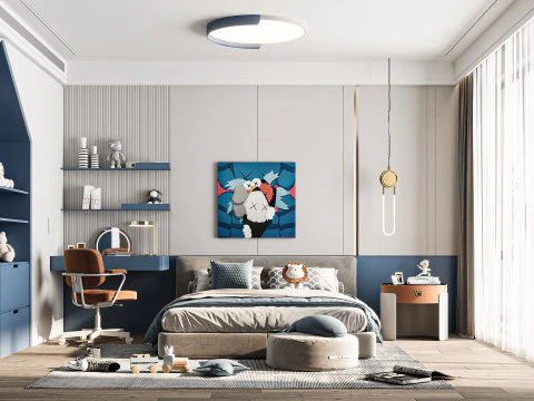 Modern bedroom 3D Model