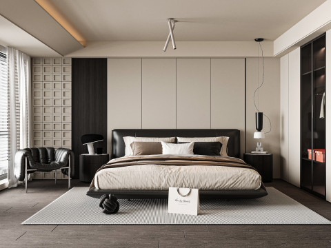 Modern bedroom Modelo 3D