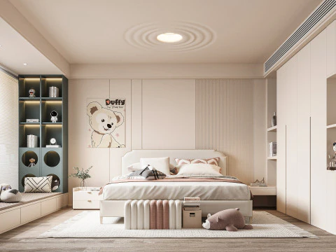 Kamar tidur modern Model 3D