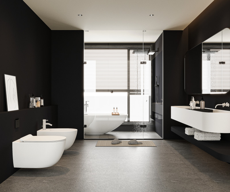 Modern bathroom Modelo 3D .c4d .max .obj .3ds .fbx .stl .blend 