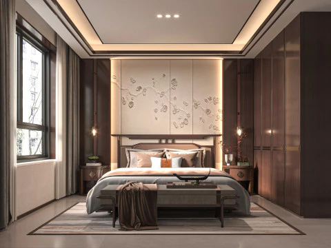 Modern yatak odası 3D Model