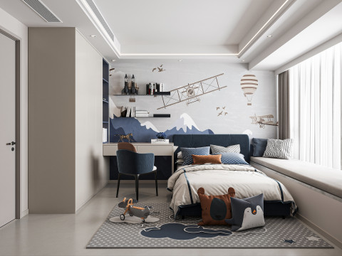 Modern bedroom Modelo 3D