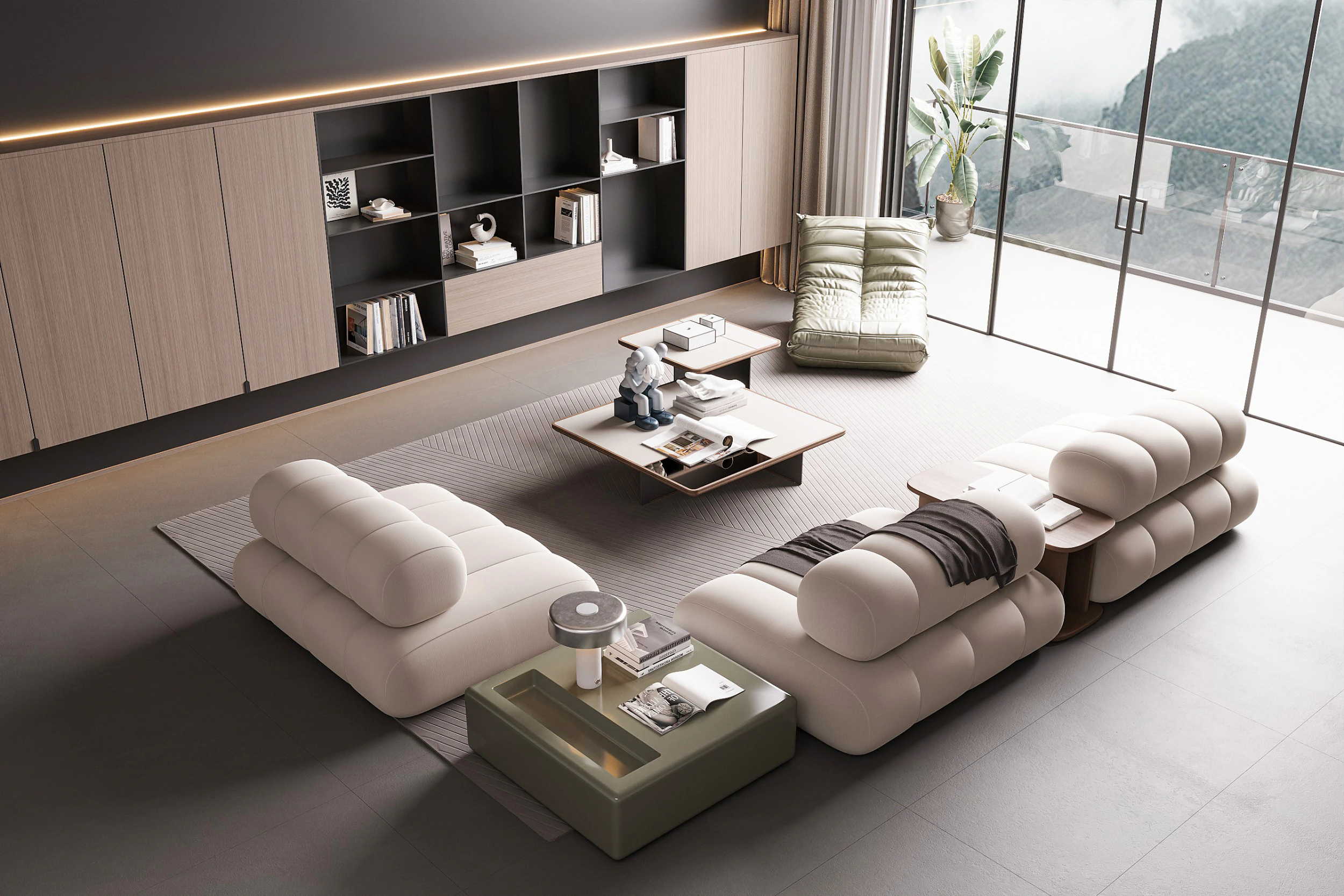 Modern living room 3D Model .c4d .max .obj .3ds .fbx .stl .blend