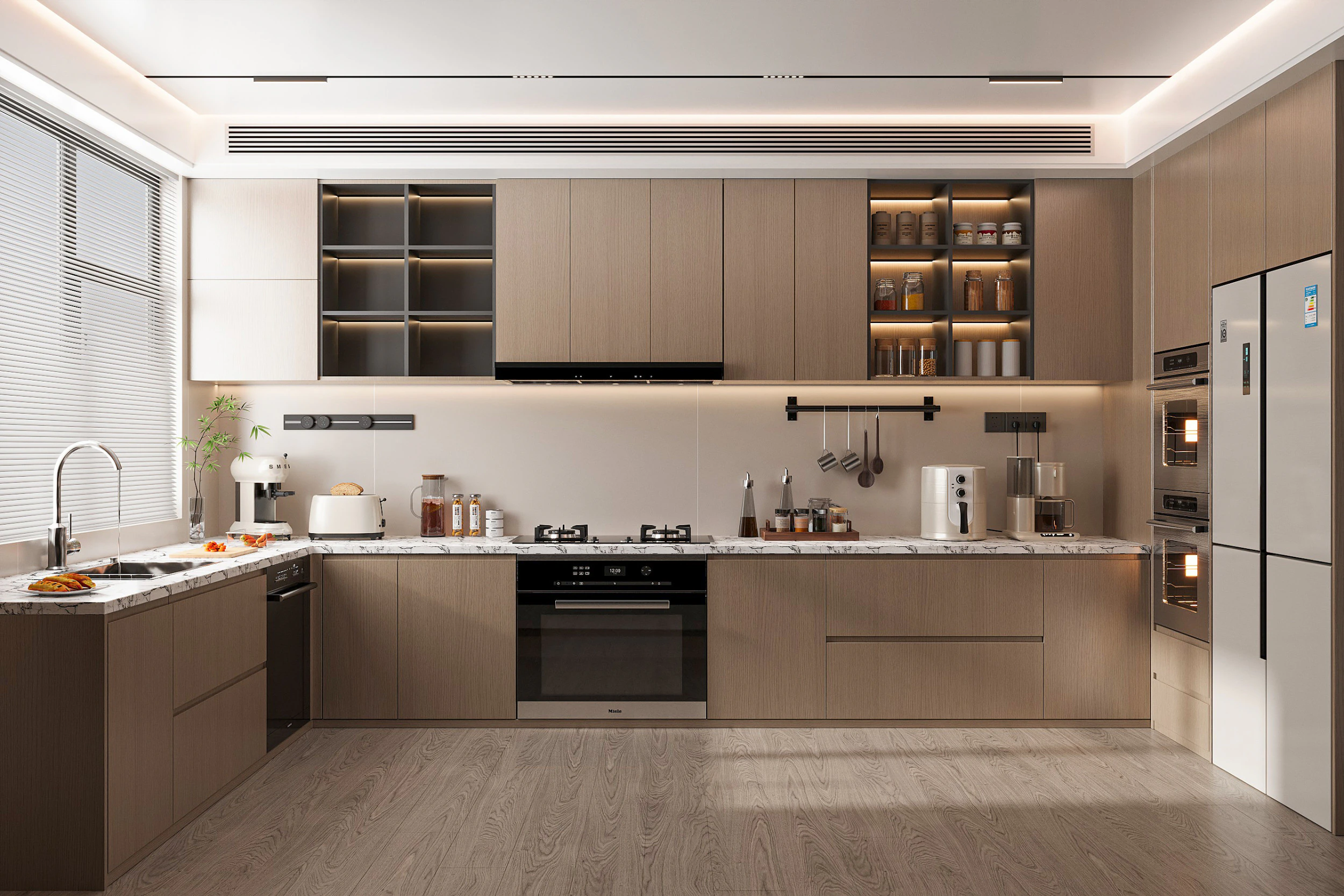 Modern kitchen 3D Model .c4d .max .obj .3ds .fbx .stl .blend 