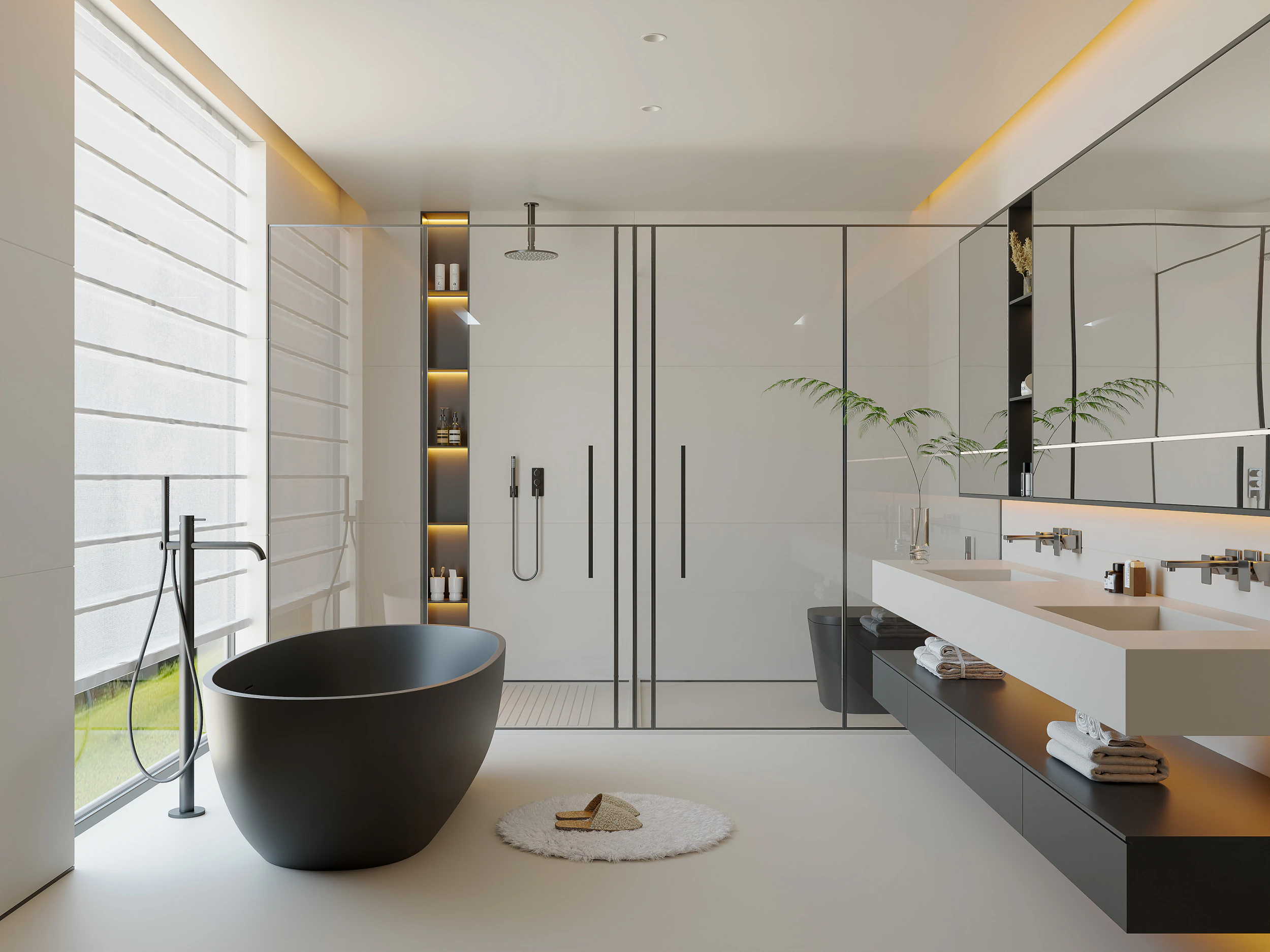 Modern bathroom 3D Model .c4d .max .obj .3ds .fbx .stl .blend 