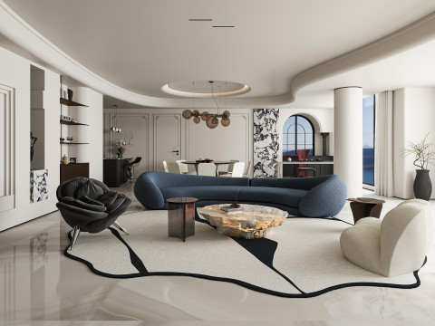 Modern living room Model 3D