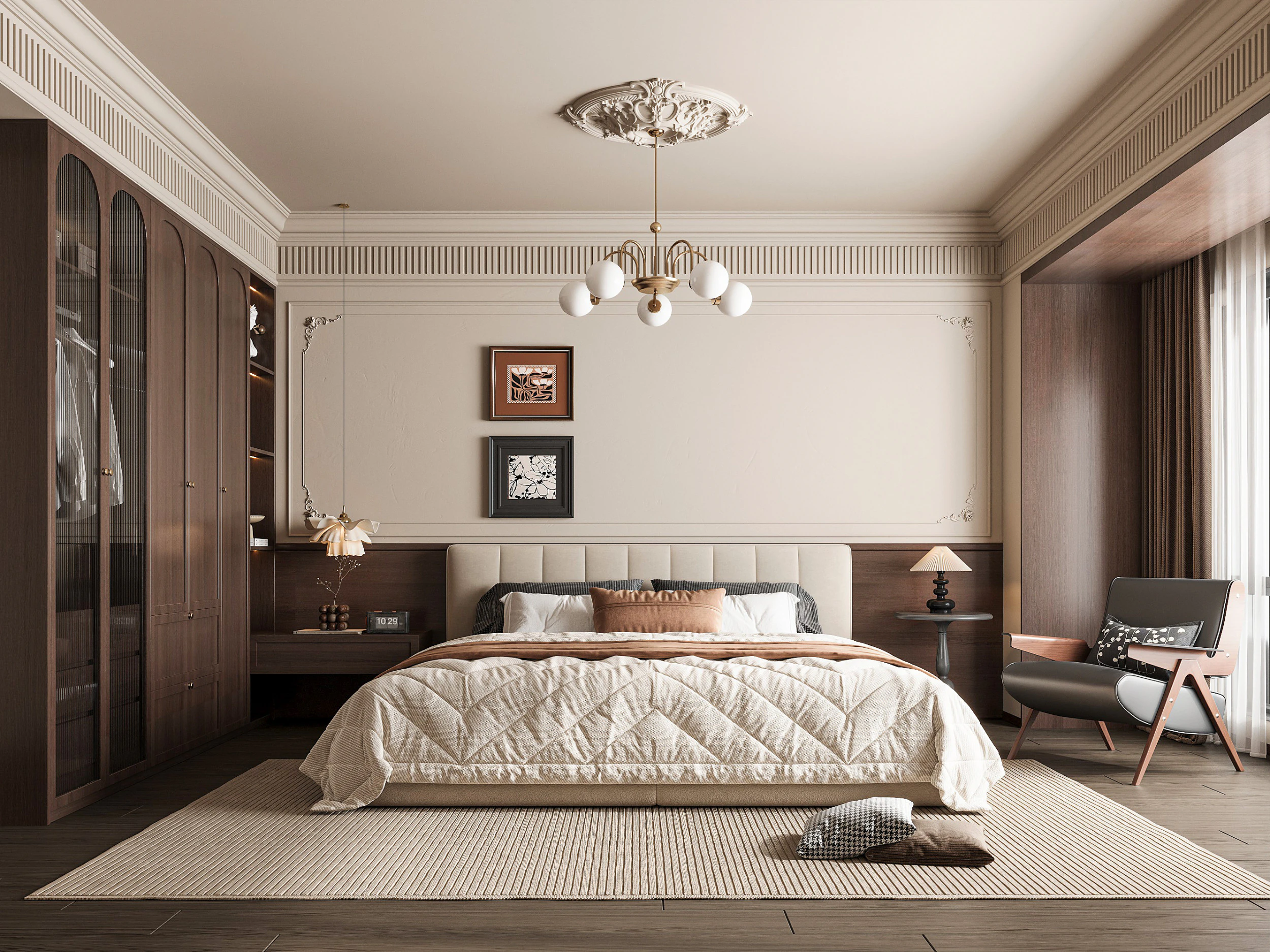 Modern bedroom 3D Model .c4d .max .obj .3ds .fbx .stl .blend 
