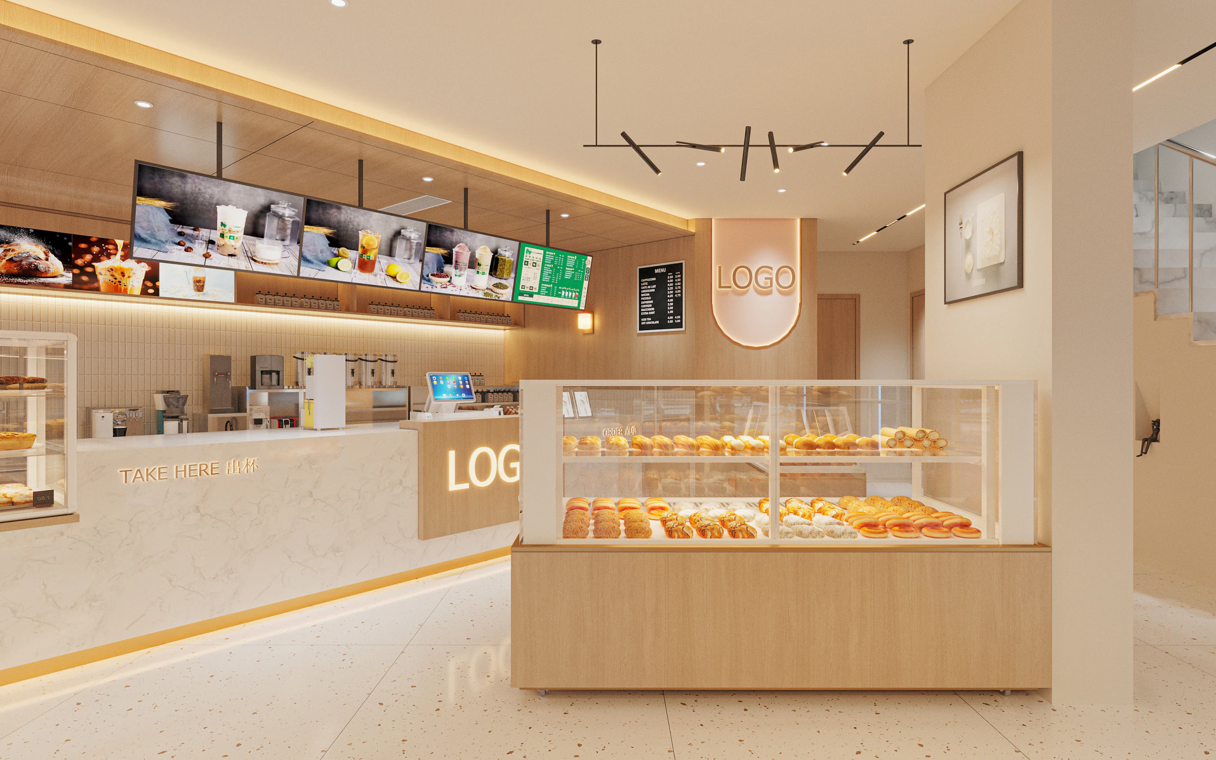 Modern Cake Shop 3D Model .c4d .max .obj .3ds .fbx .stl .blend 