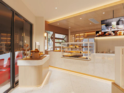 Modern Cake Shop 3D Model