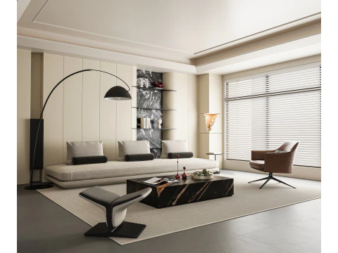 현대적인 거실 3D 모델