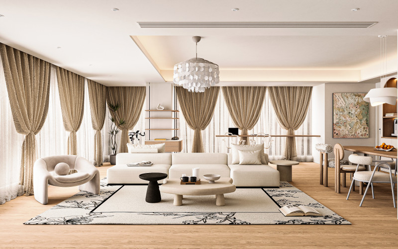 Modern living room 3D 모델 .c4d .max .obj .3ds .fbx .stl .blend 