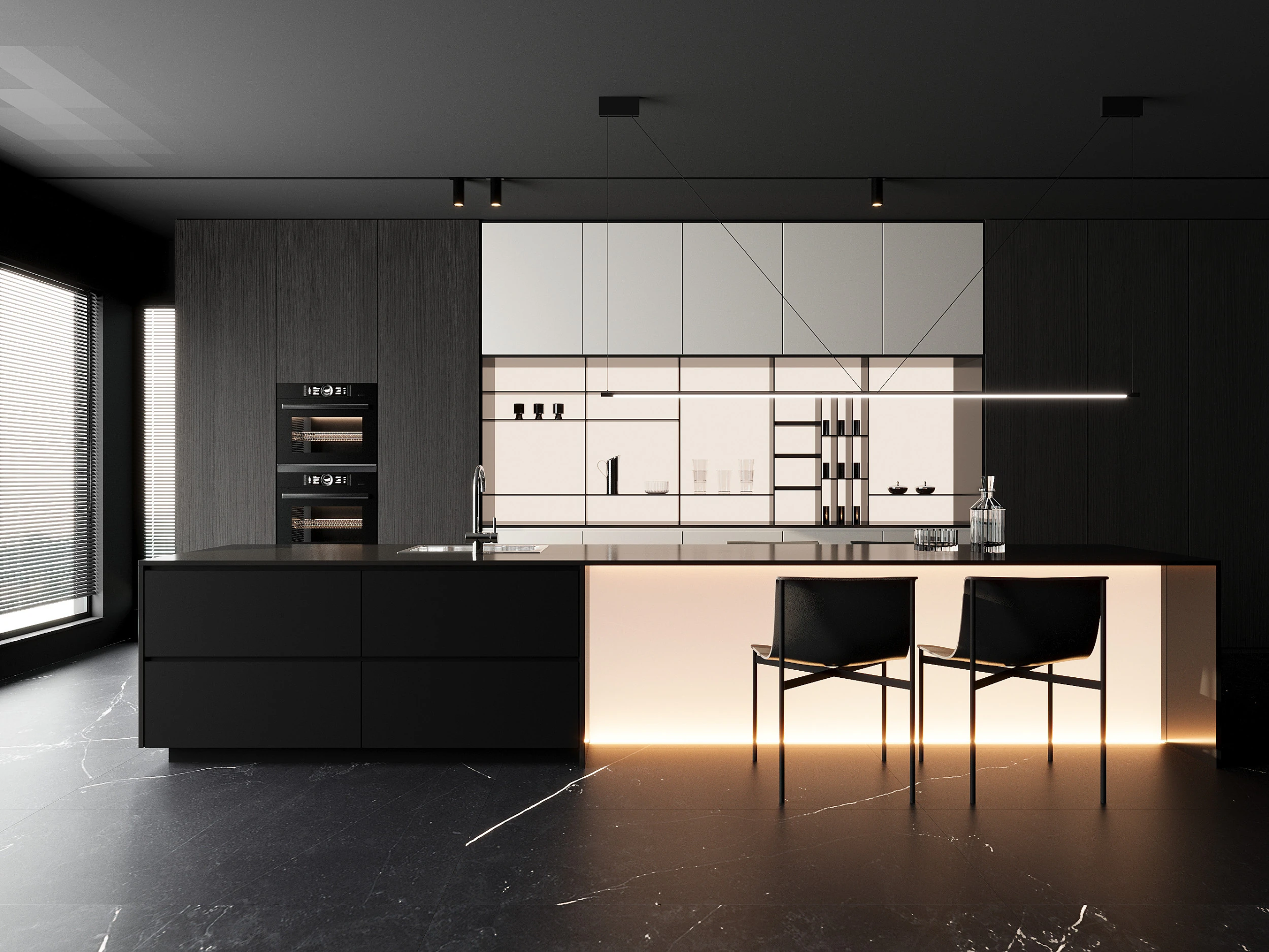 Modern dining room 3D Model .c4d .max .obj .3ds .fbx .stl .blend 