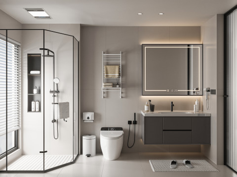 Modern bathroom Modelo 3D