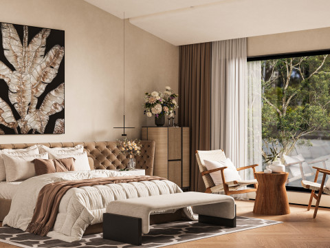 Modern bedroom 3D 모델