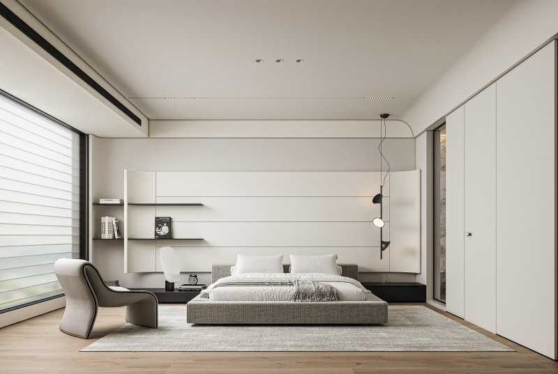 Modern bedroom 3D Model .c4d .max .obj .3ds .fbx .stl .blend 