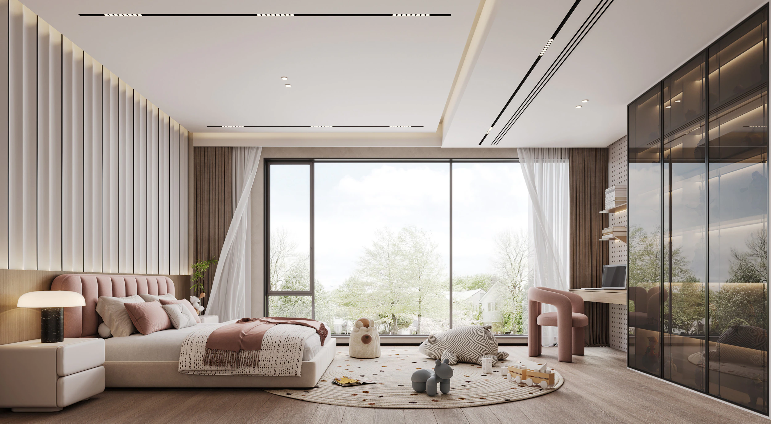Modern bedroom 3D Model .c4d .max .obj .3ds .fbx .stl .blend 