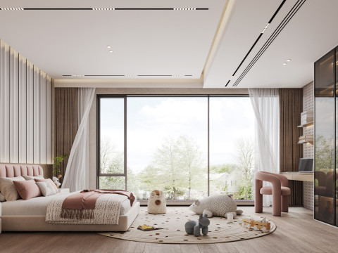 Modern bedroom Modelo 3D
