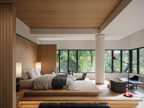 현대적인 침실 3D 모델