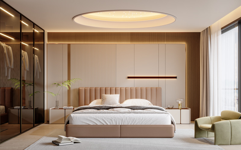 Modern bedroom 3D 模型 .c4d .max .obj .3ds .fbx .stl .blend 