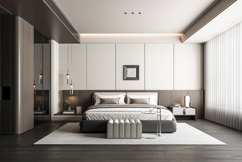 Modern bedroom 3Dモデル .c4d .max .obj .3ds .fbx .stl .blend 