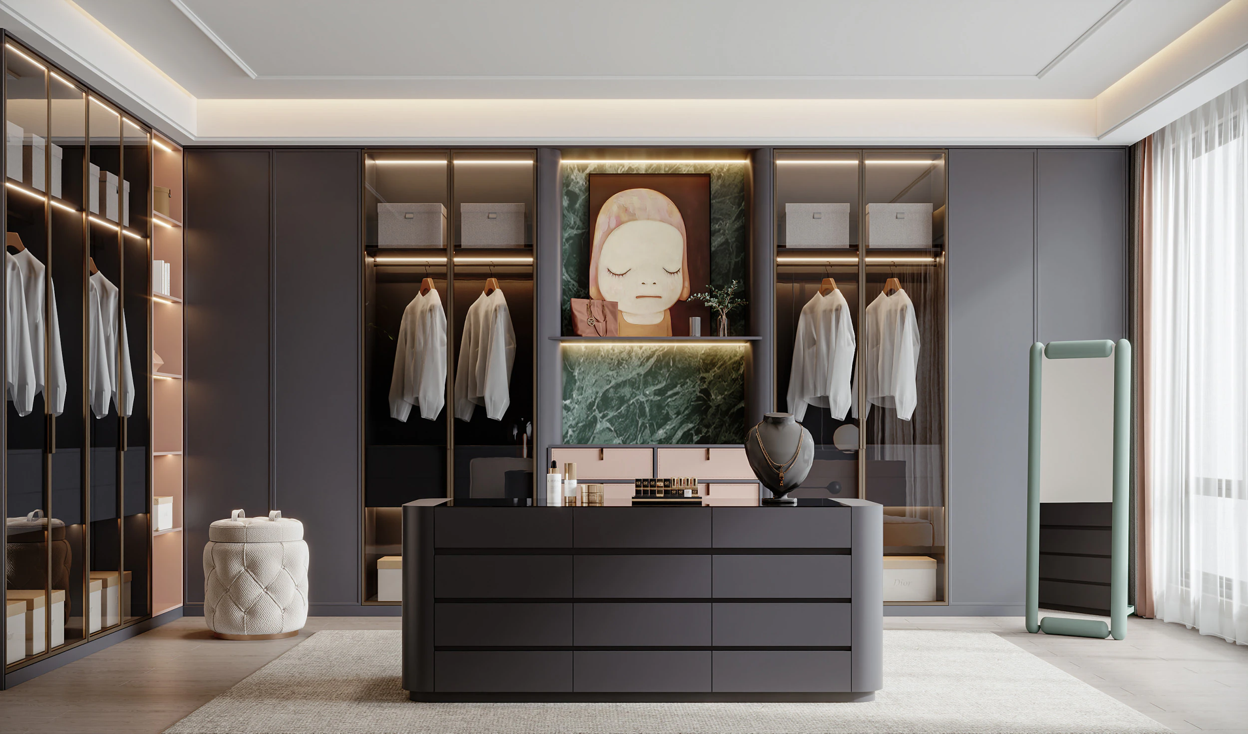 Dressing room 3D Model .c4d .max .obj .3ds .fbx .stl .blend 