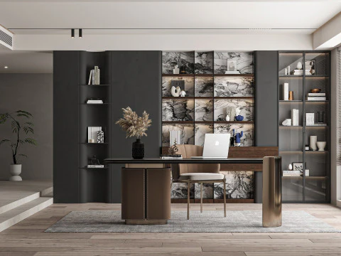 Escrit&oacute;rio moderno Modelo 3D