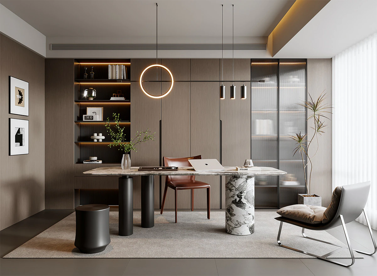 Modern office 3D Model .c4d .max .obj .3ds .fbx .stl .blend