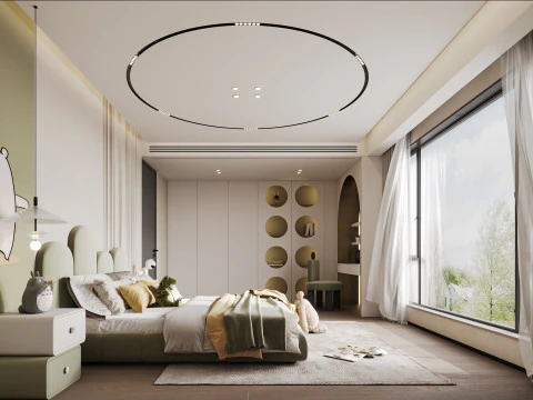 현대적인 침실 3D 모델