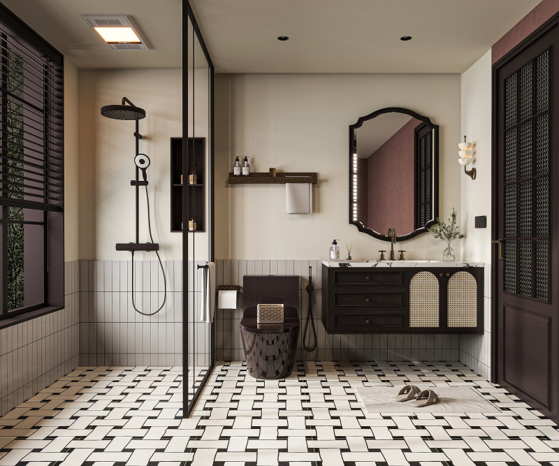 Modern bathroom 3D 模型 .c4d .max .obj .3ds .fbx .stl .blend 