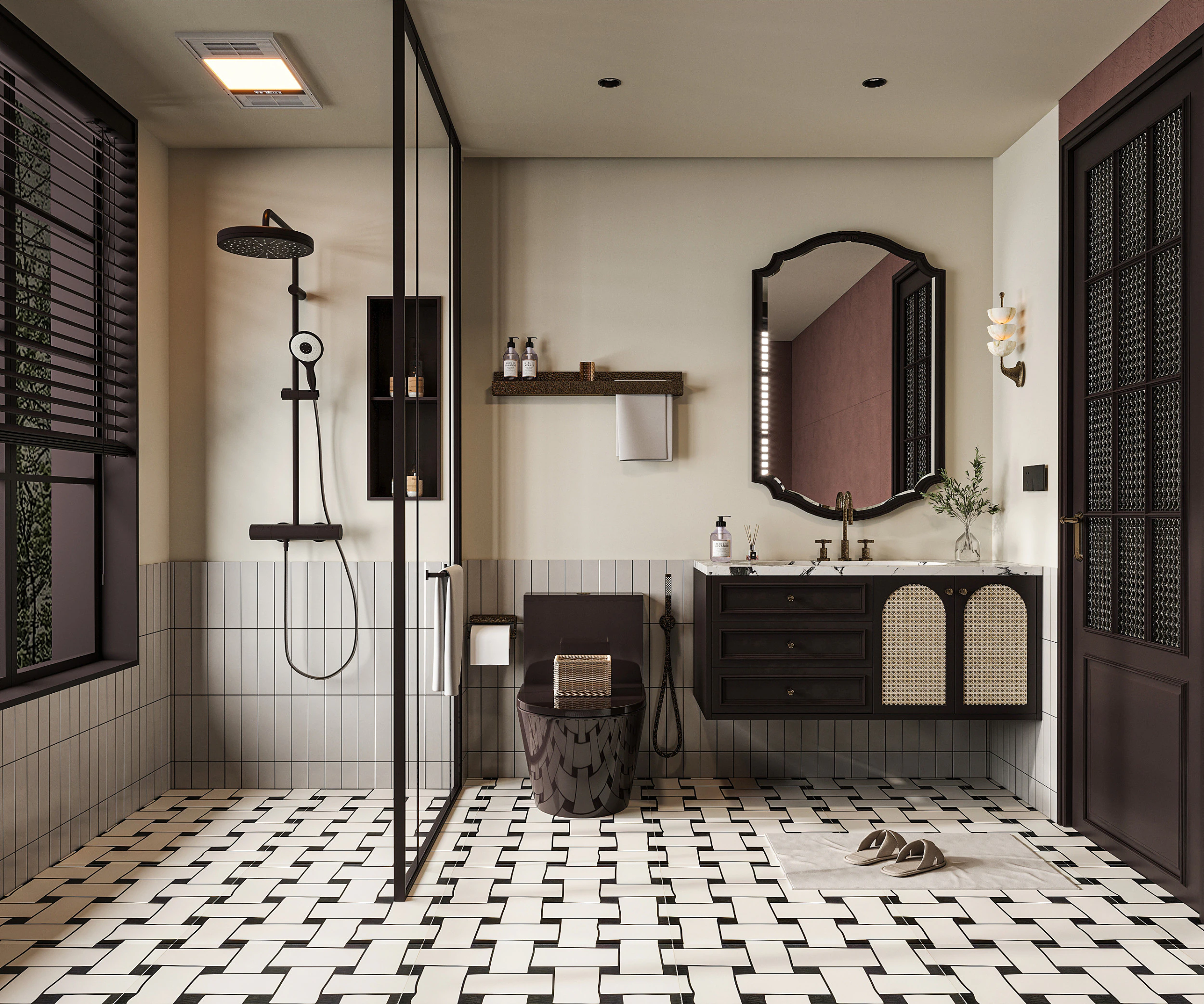 Modern bathroom 3D Model .c4d .max .obj .3ds .fbx .stl .blend 