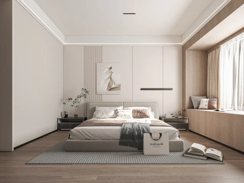 현대적인 침실 3D 모델