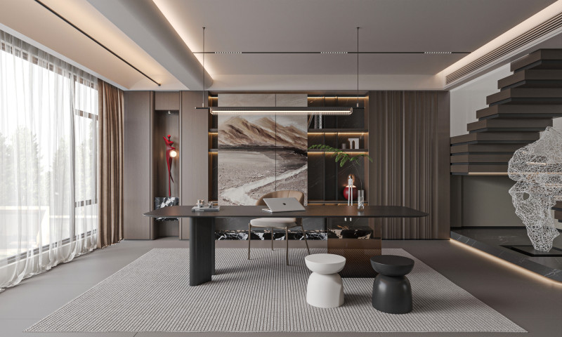 Modern office 3D Model .c4d .max .obj .3ds .fbx .stl .blend 