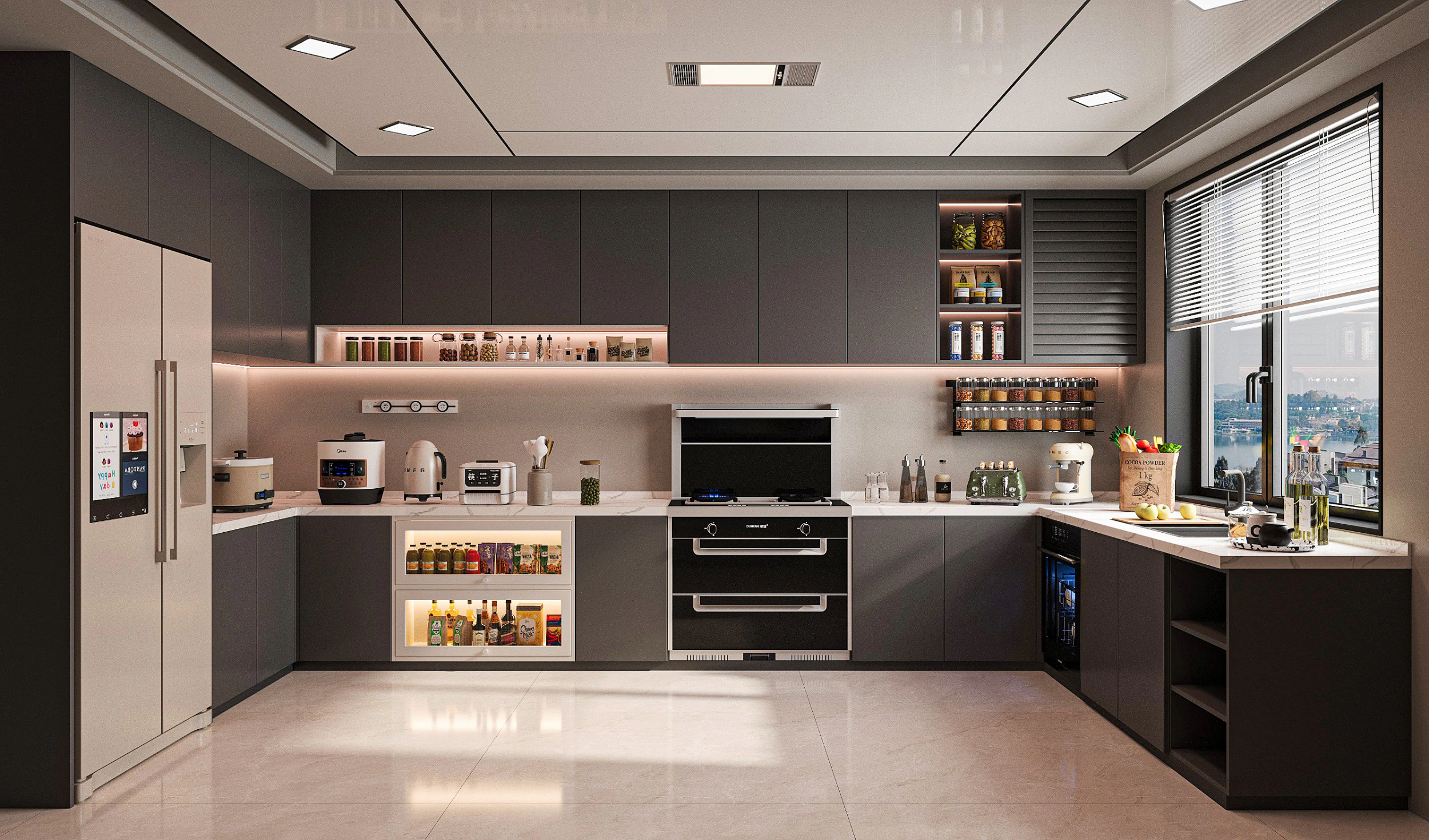 Modern kitchen 3D Model .c4d .max .obj .3ds .fbx .stl .blend 