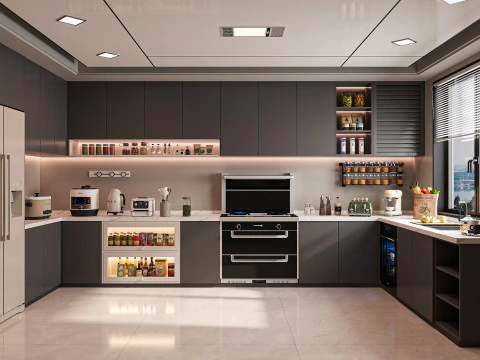 Dapur modern Model 3D
