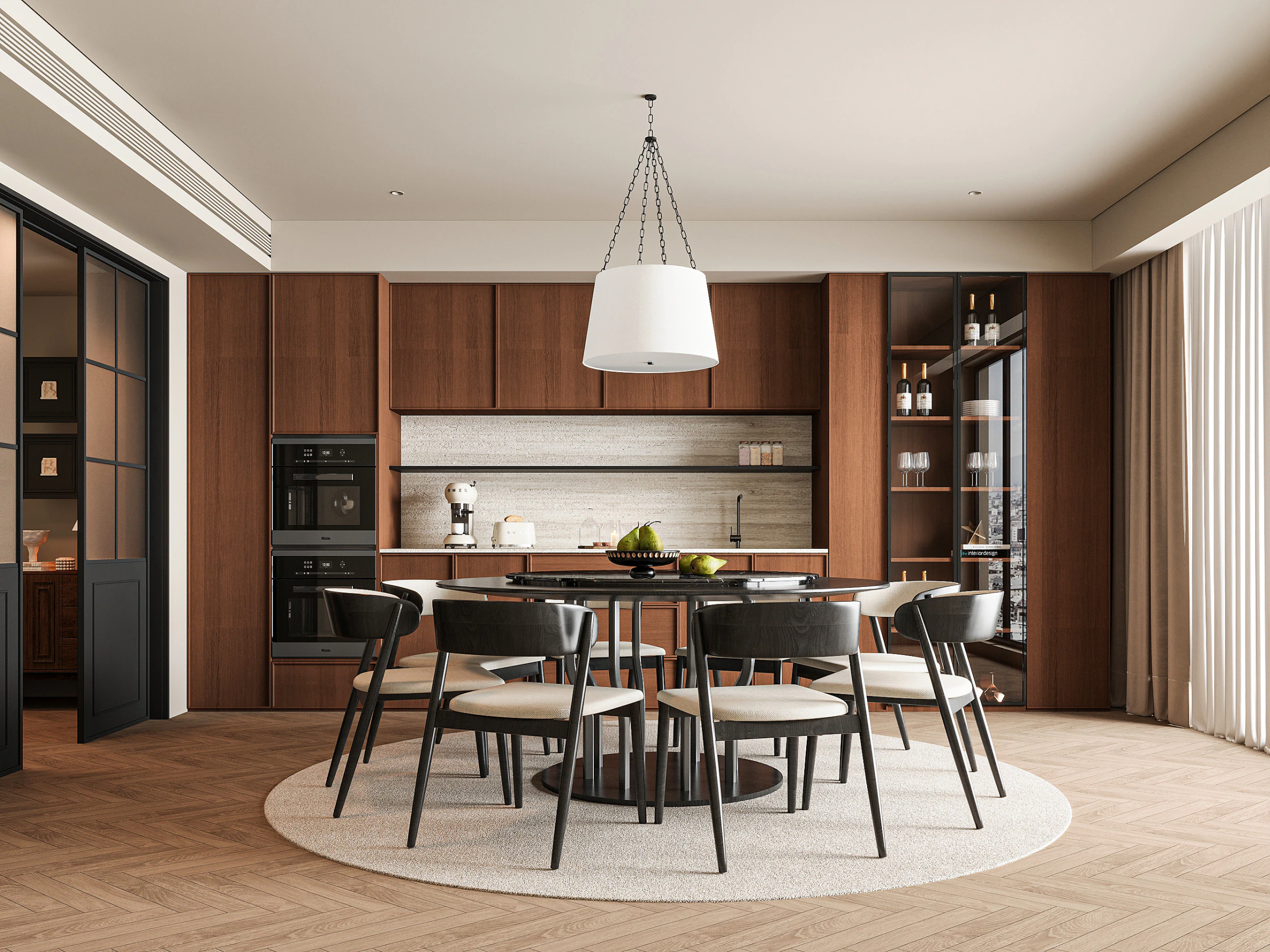 Modern dining room 3D Model .c4d .max .obj .3ds .fbx .stl .blend