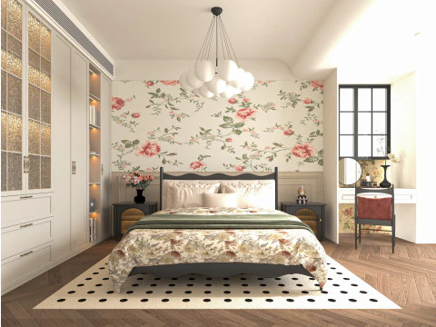 현대적인 침실 3D 모델