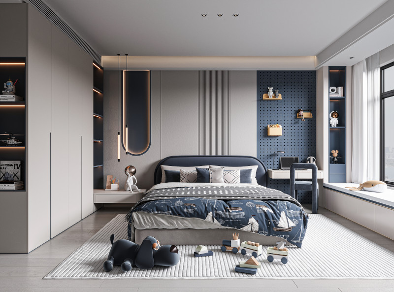 Modern bedroom Modelo 3D .c4d .max .obj .3ds .fbx .stl .blend 