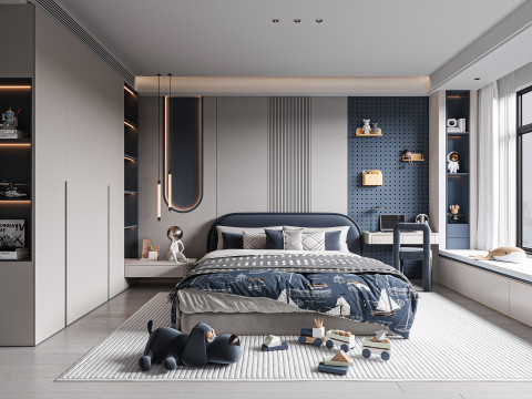 Modern bedroom 3D 模型