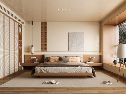Modern bedroom 3D मॉडल