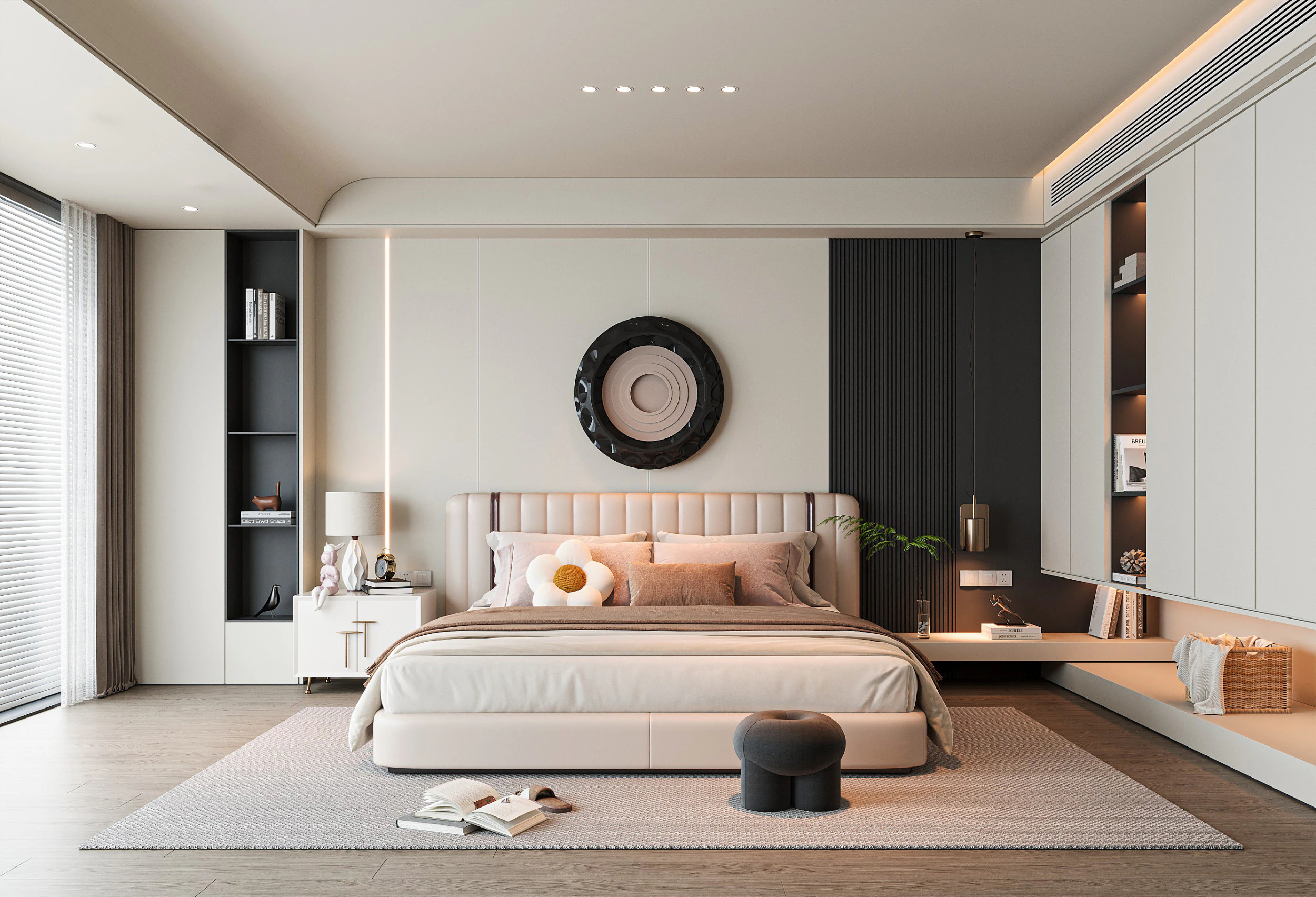 Modern bedroom 3D Model .c4d .max .obj .3ds .fbx .stl .blend 
