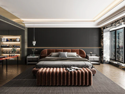 Modern yatak odası 3D Model